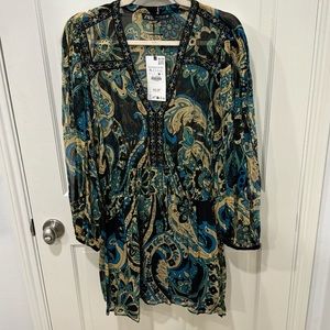 Black Zara Paisley Dress